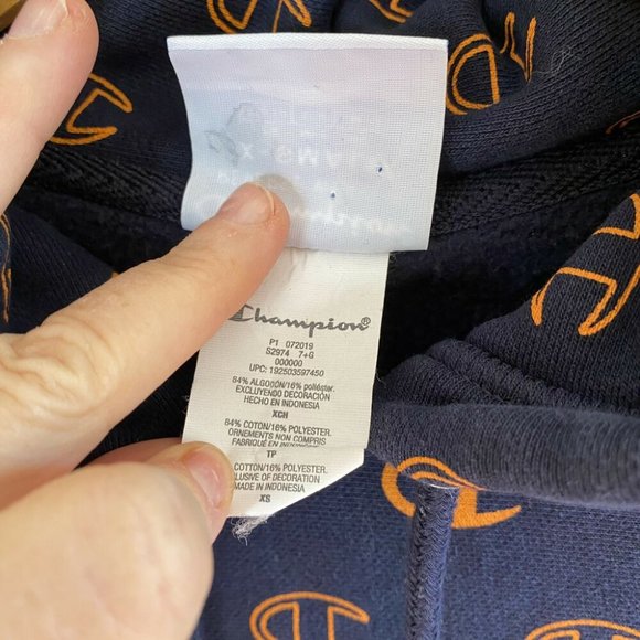 Champion LIFE Reverse Weave Hoodie Sweatshirt Mens Tossed C Heavy Cotton - Picture 5 of 6